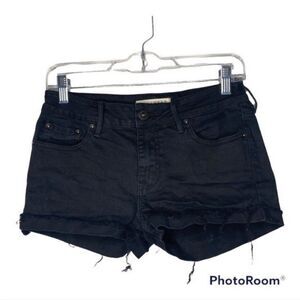 Pacsun Bullhead Black Low Rise Shorty Short Jean Shorts Raw Hem 9